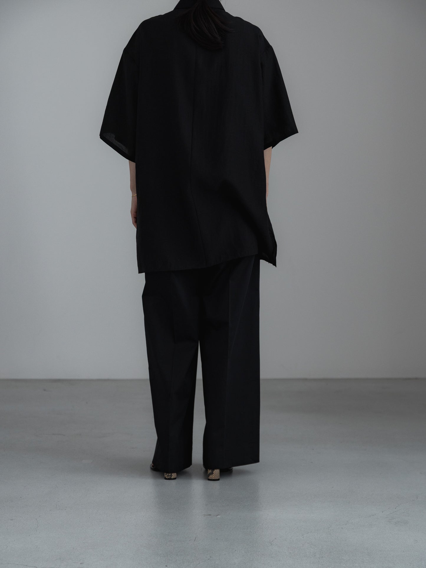sheer shirt - black
