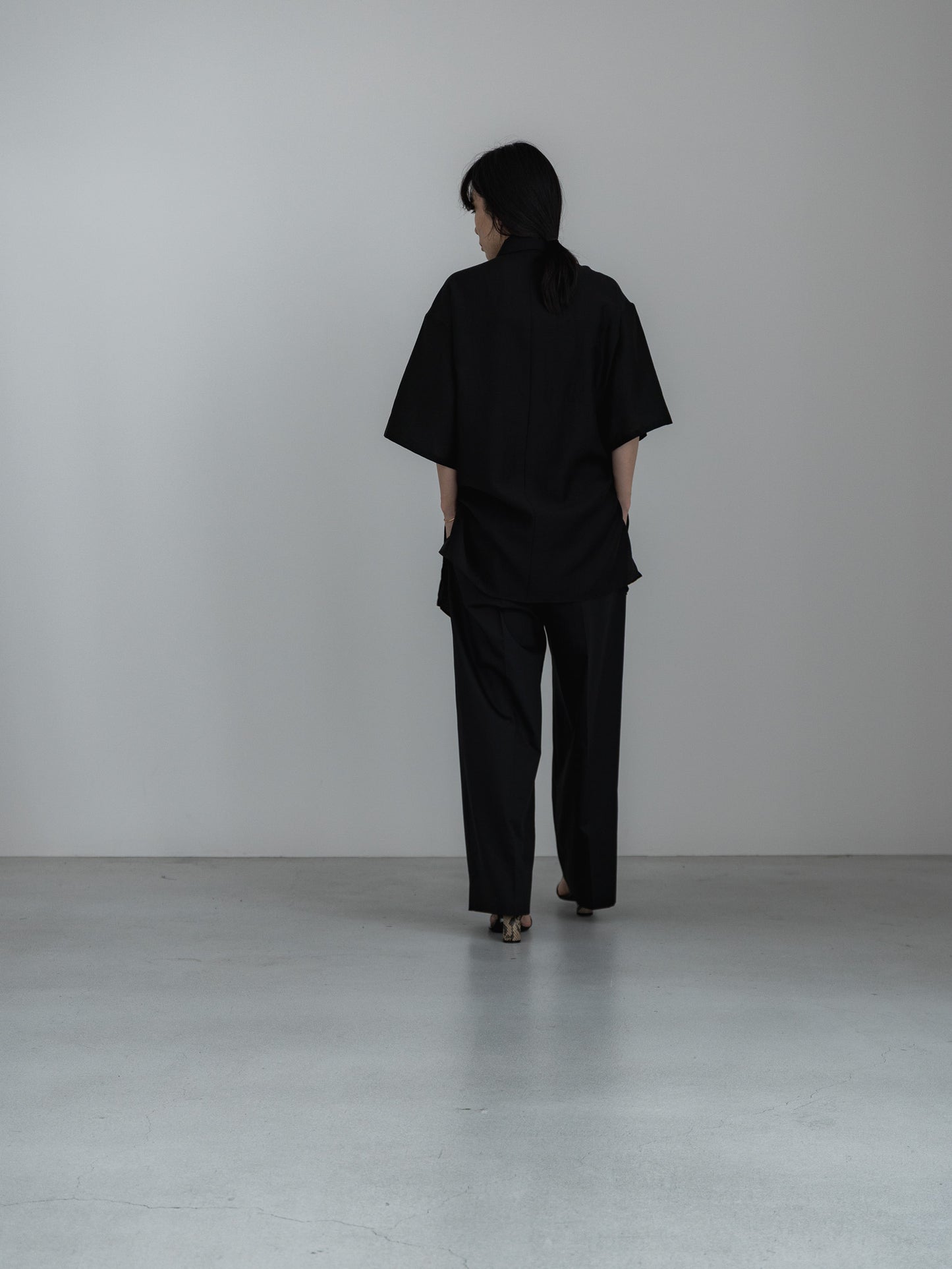 sheer shirt - black