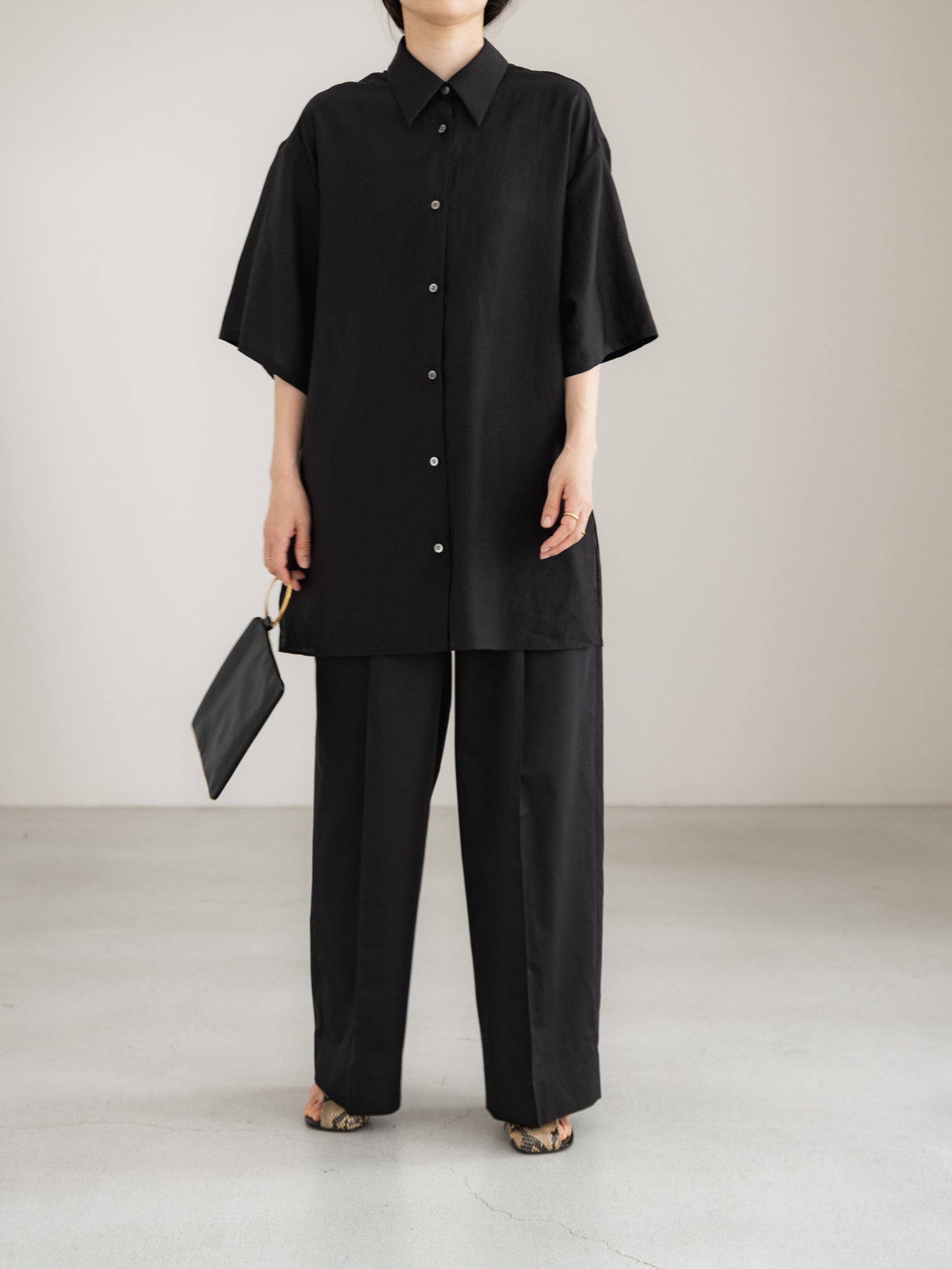 sheer shirt - black
