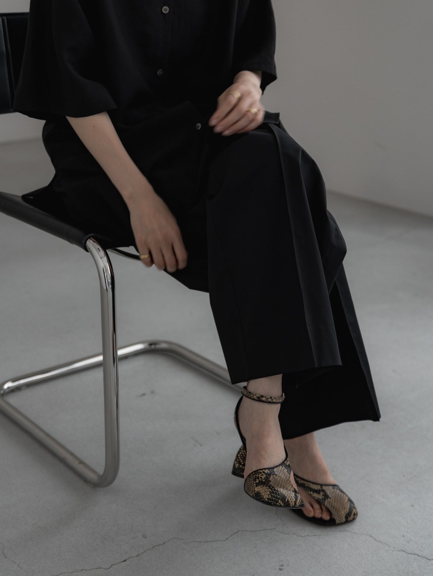 cotton pants- black