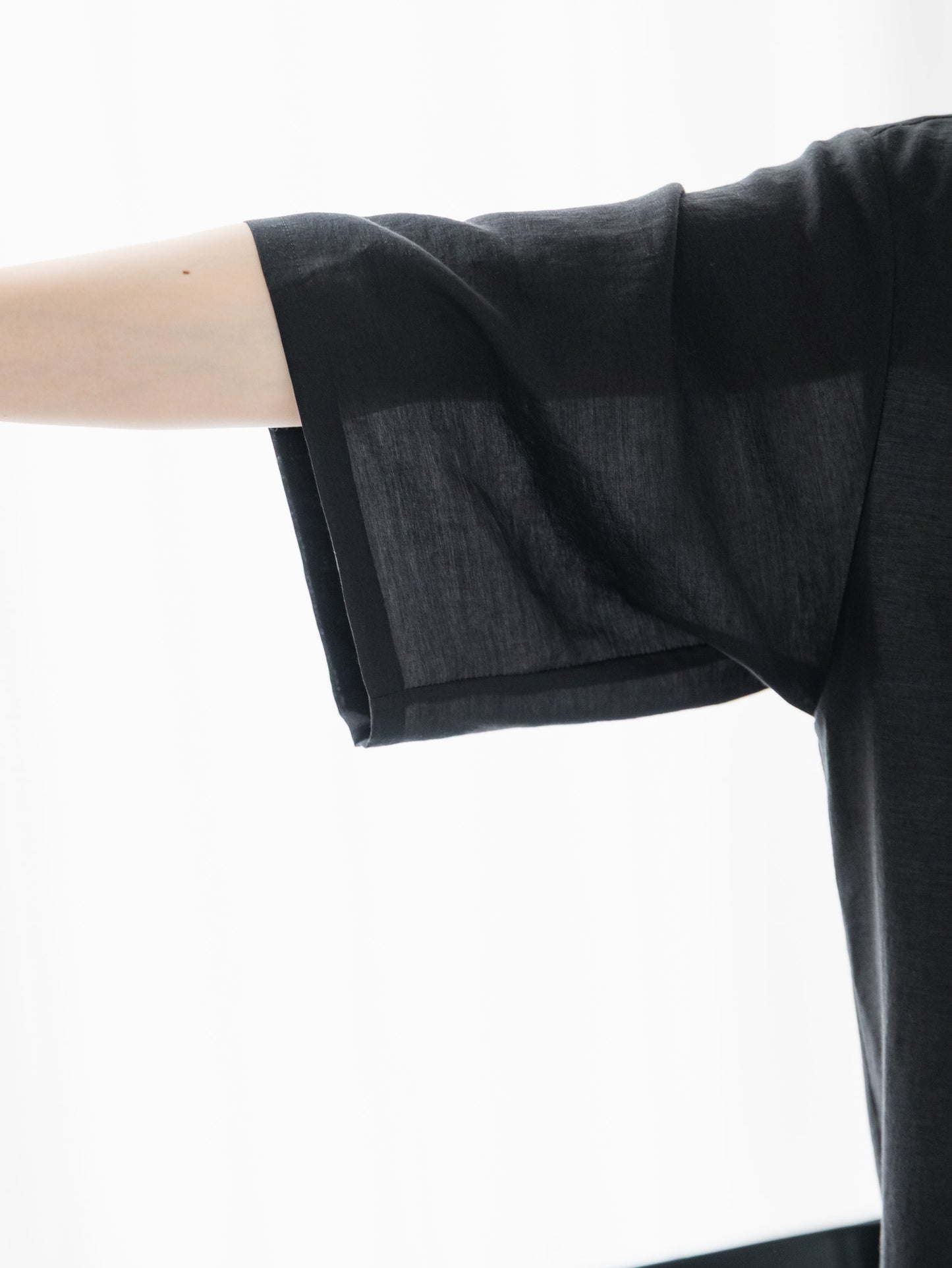 sheer shirt - black