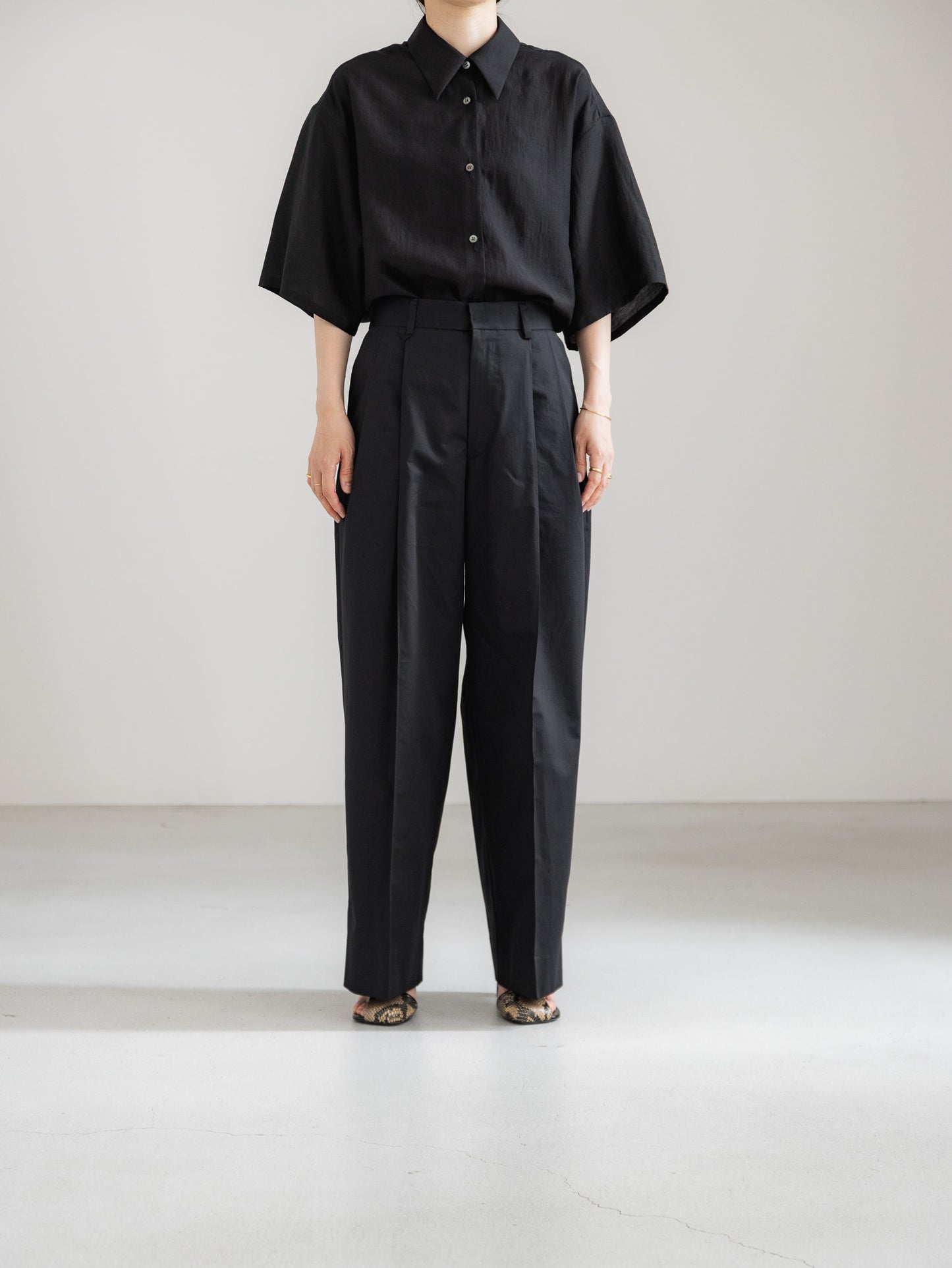 cotton pants- black