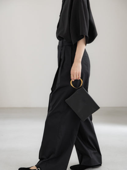 cotton pants- black