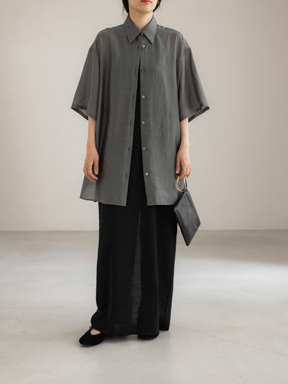 sheer shirt - moss green