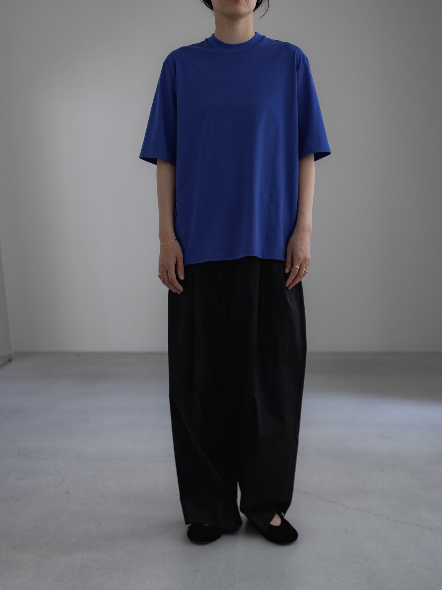 half sleeve T / blue