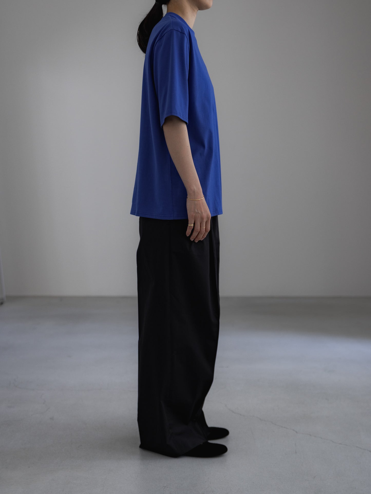 half sleeve T / blue