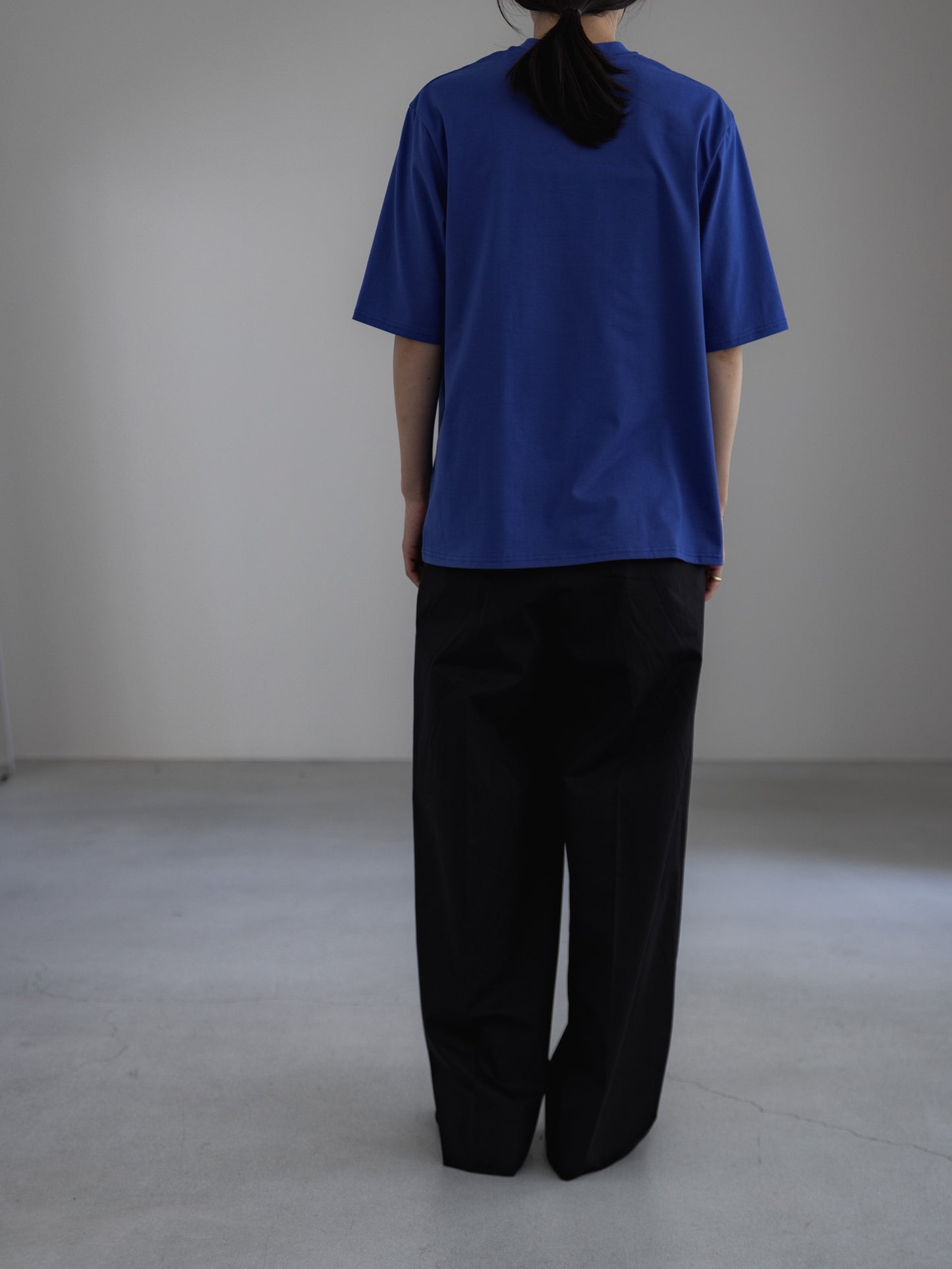 half sleeve T / blue