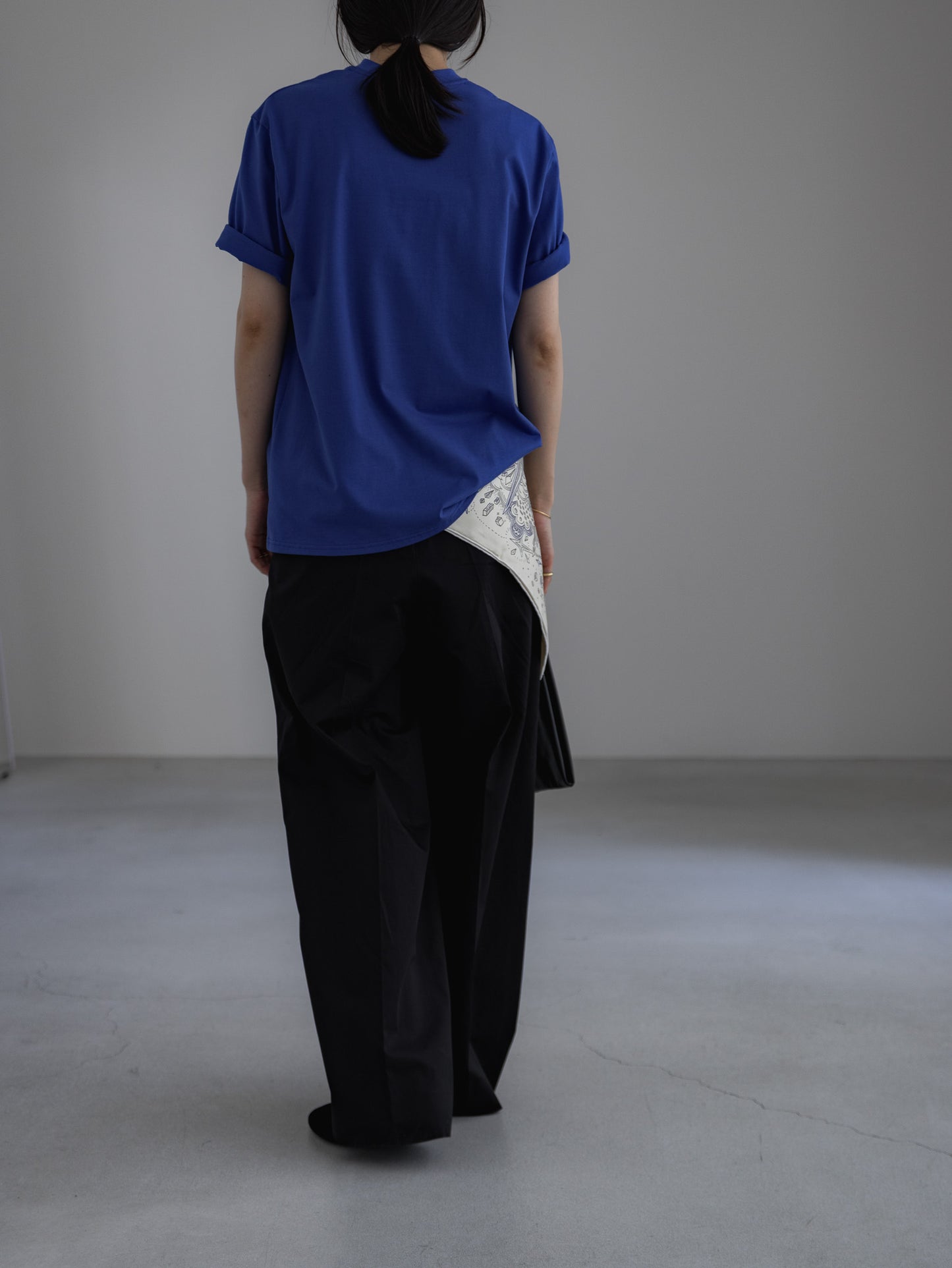 half sleeve T / blue
