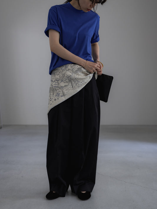 half sleeve T / blue