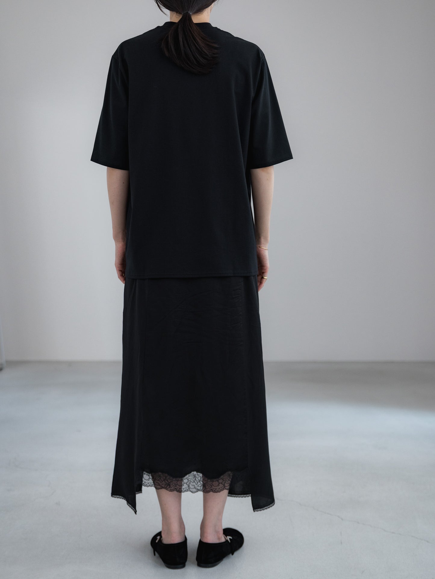 half sleeve T / black