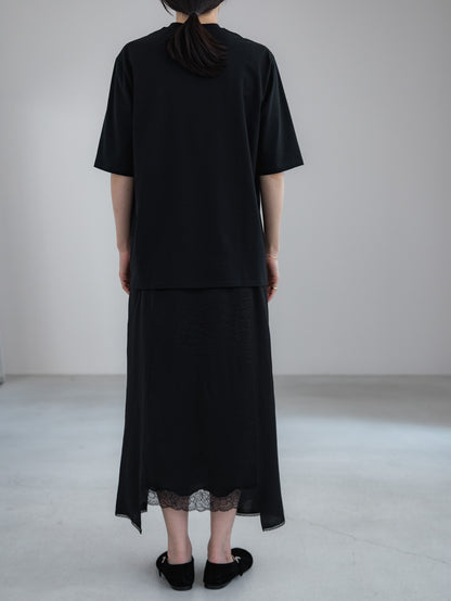 half sleeve T / black