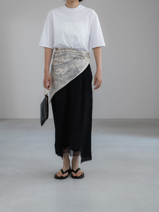 half sleeve T / white