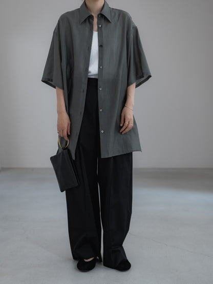 sheer shirt - moss green