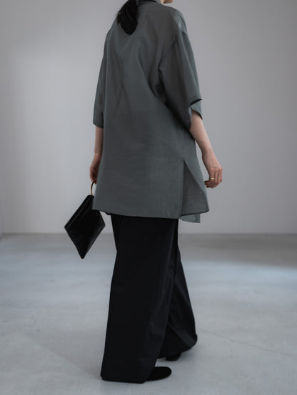 sheer shirt - moss green