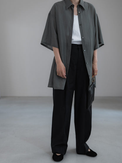 sheer shirt - moss green