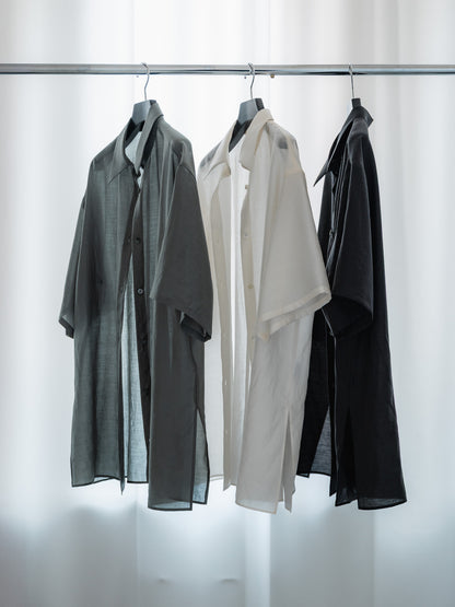 sheer shirt - moss green