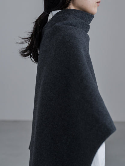 【pre order】throw shawl coat - d.gray