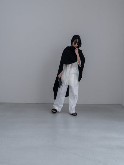 【pre order】throw shawl coat - black