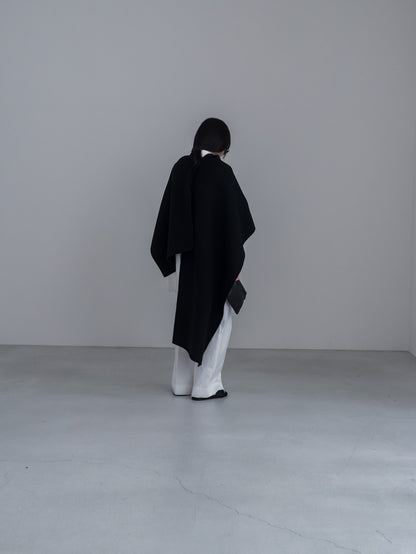 【pre order】throw shawl coat - black