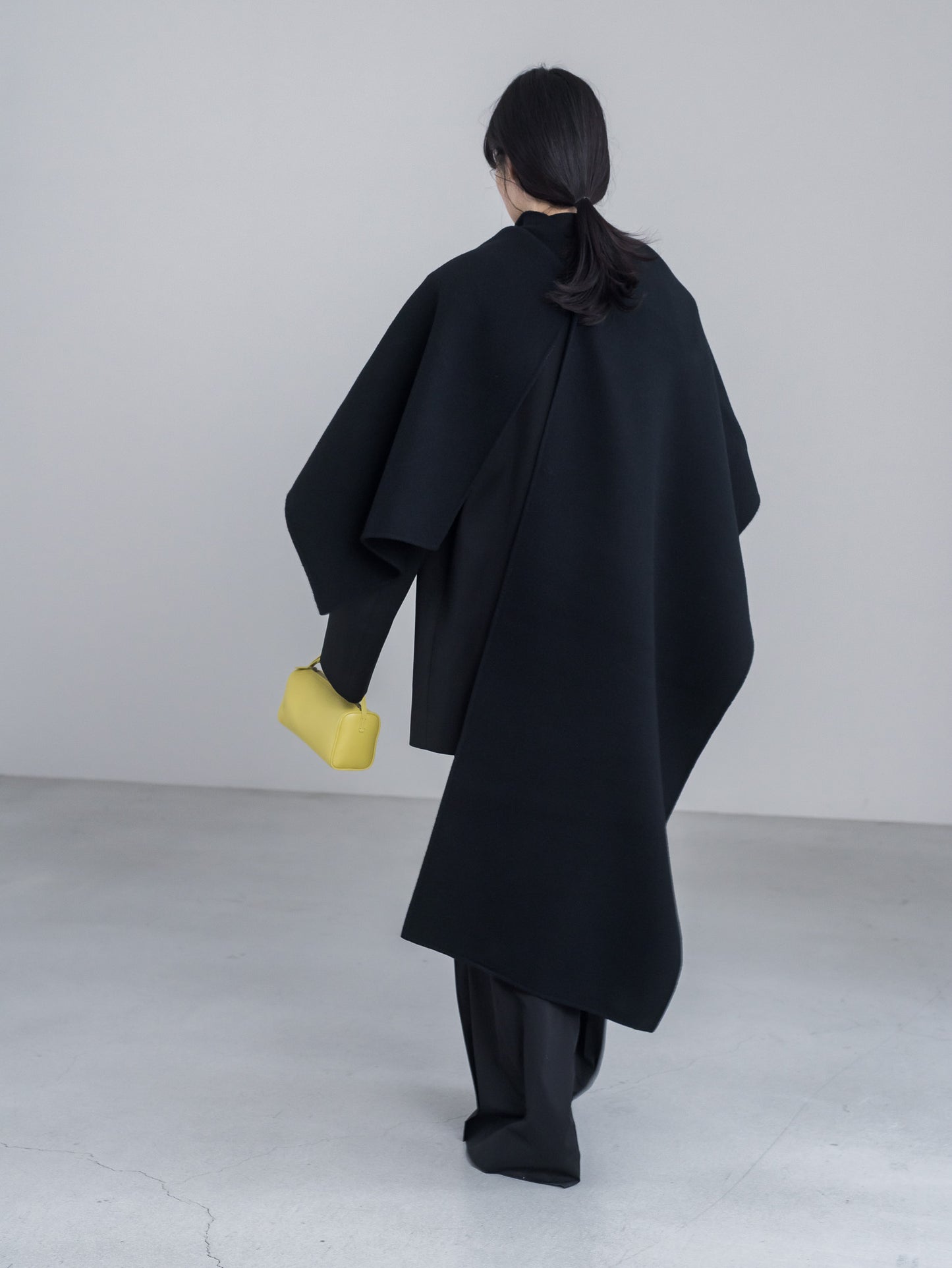 【pre order】throw shawl coat - black