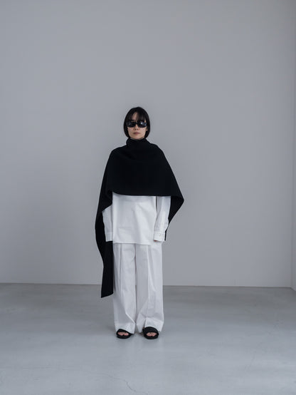 【pre order】throw shawl coat - black
