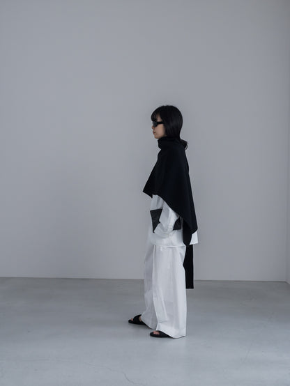 【pre order】throw shawl coat - black