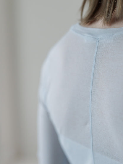 【pre order】sheer tops - ice blue