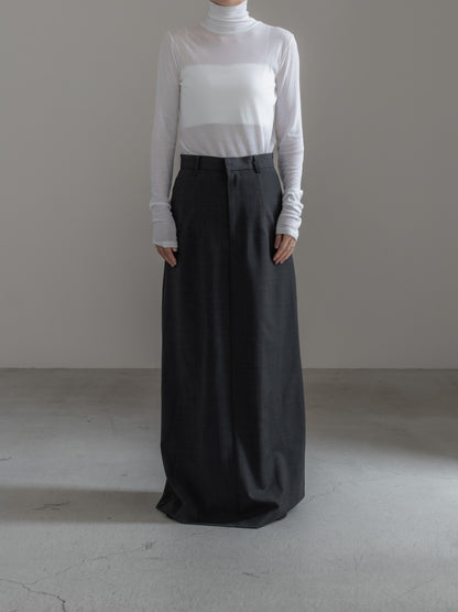 【pre order】tailored skirt (charcoal gray / black)