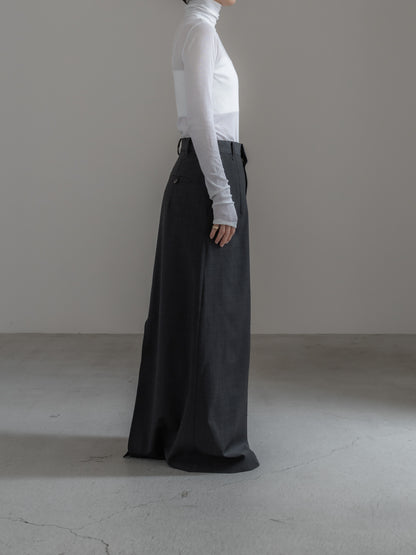 【pre order】tailored skirt (charcoal gray / black)