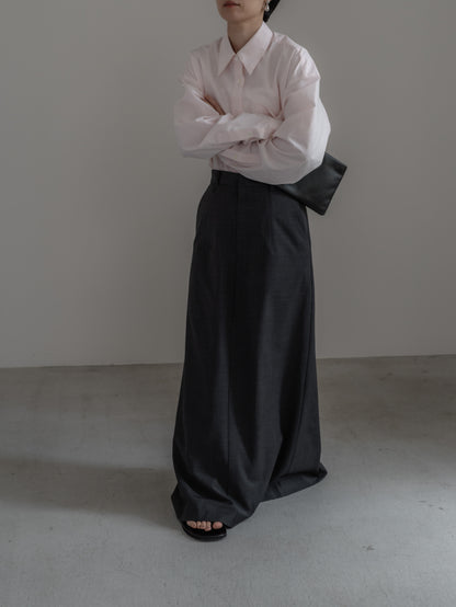 【pre order】tailored skirt (charcoal gray / black)