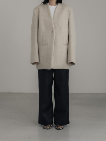 【pre order】shaggy  jacket coat - ivory