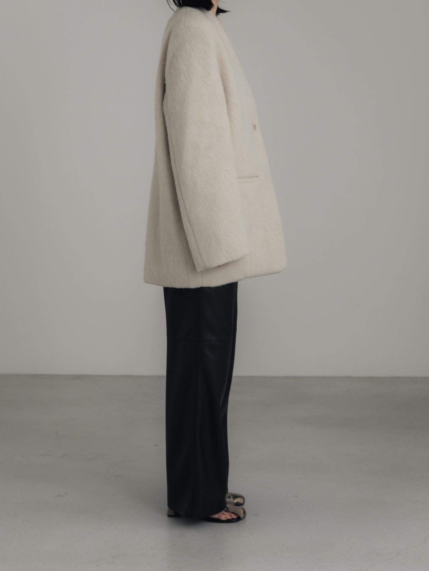 【pre order】shaggy  jacket coat - ivory