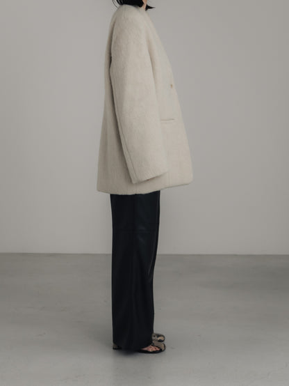 【pre order】shaggy  jacket coat - ivory
