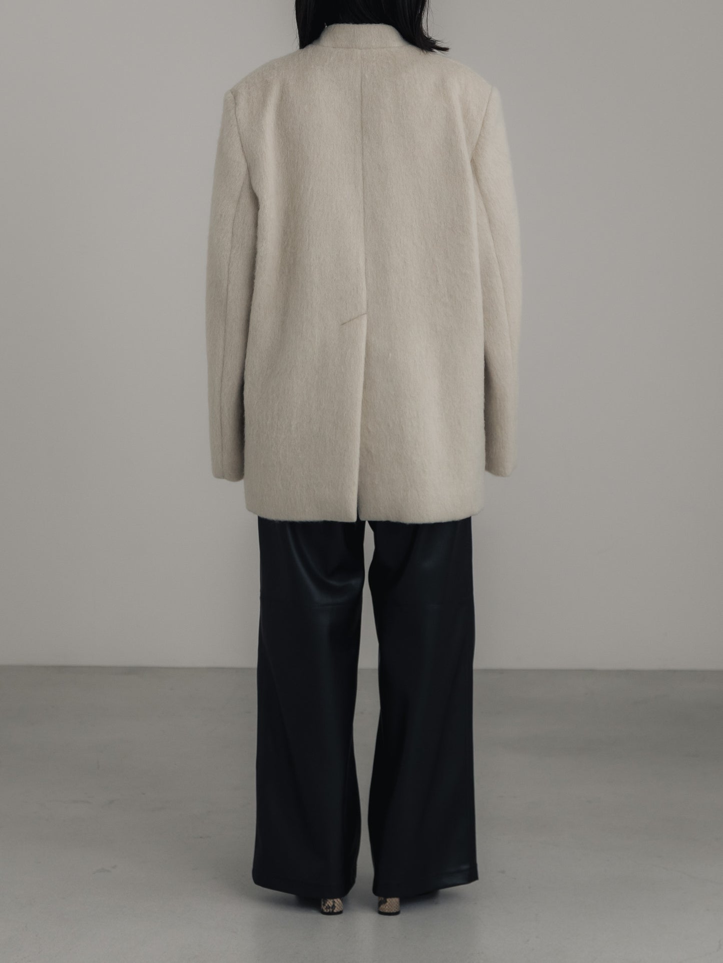 【pre order】shaggy  jacket coat - ivory