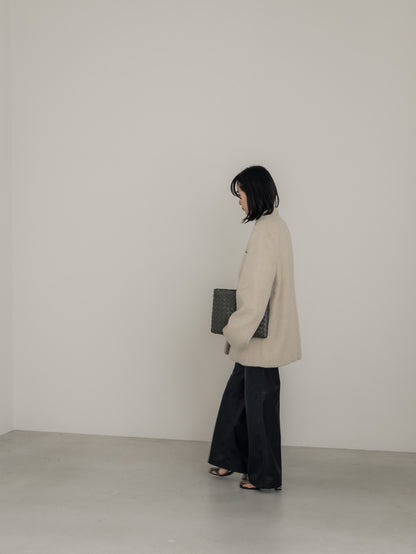 【pre order】shaggy  jacket coat - ivory