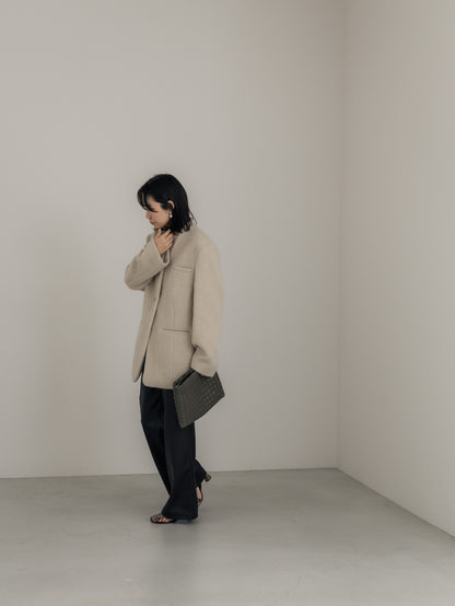 【pre order】shaggy  jacket coat - ivory