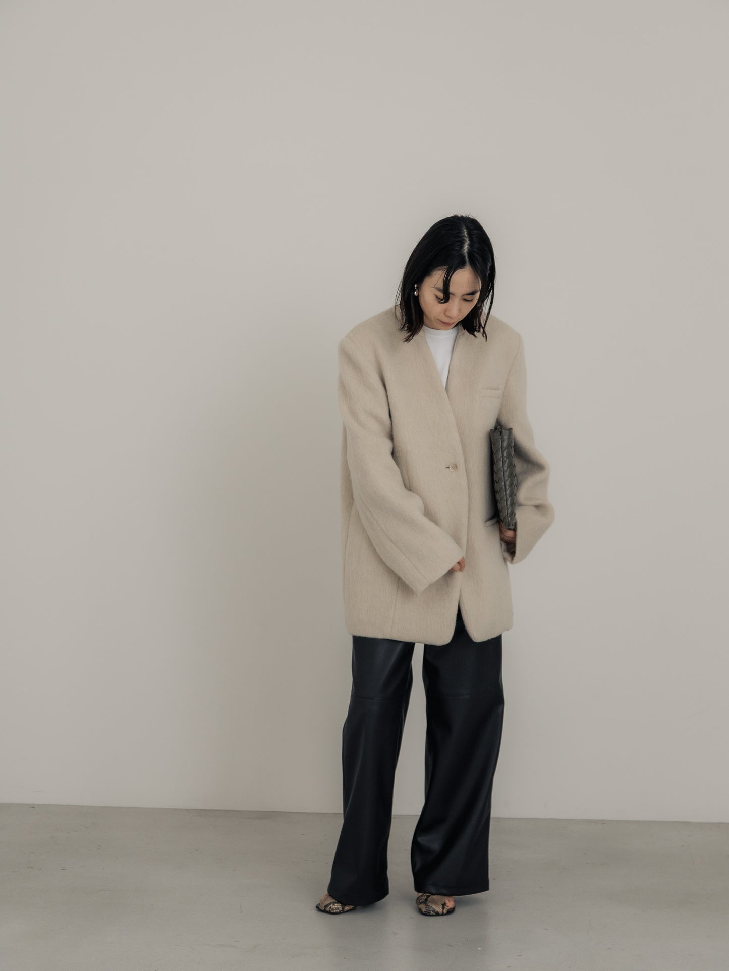 【pre order】shaggy  jacket coat - ivory