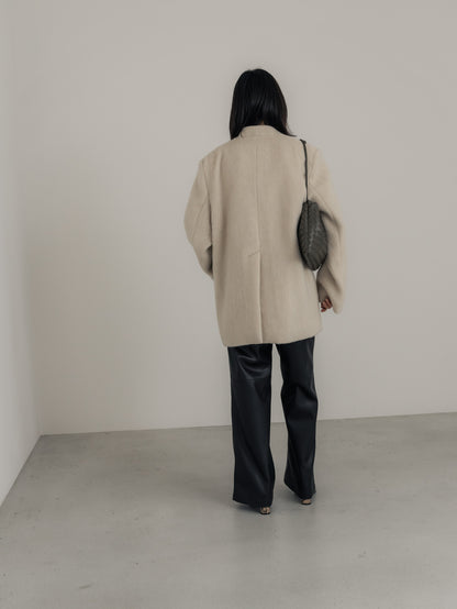 【pre order】shaggy  jacket coat - ivory