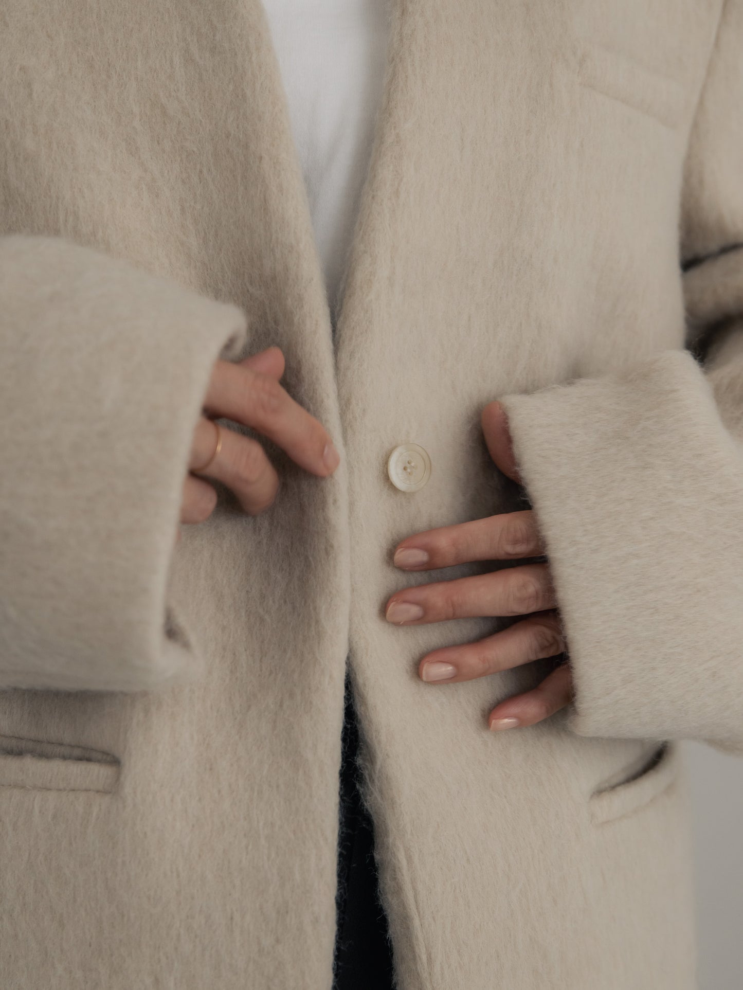 【pre order】shaggy  jacket coat - ivory