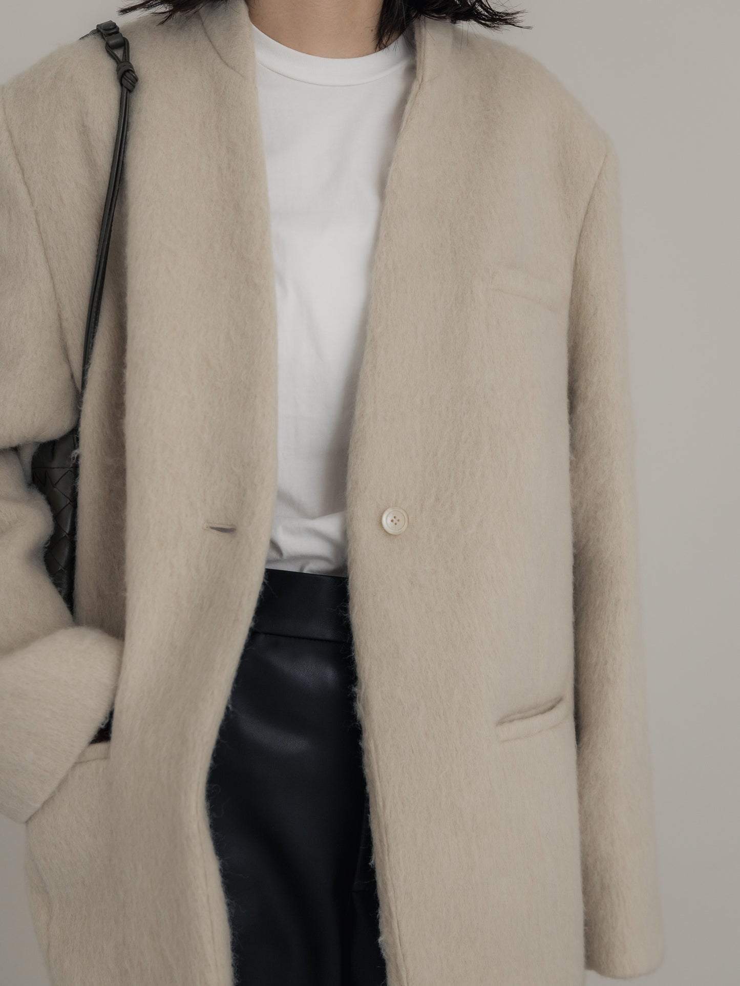 【pre order】shaggy  jacket coat - ivory