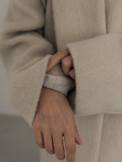 【pre order】shaggy  jacket coat - ivory