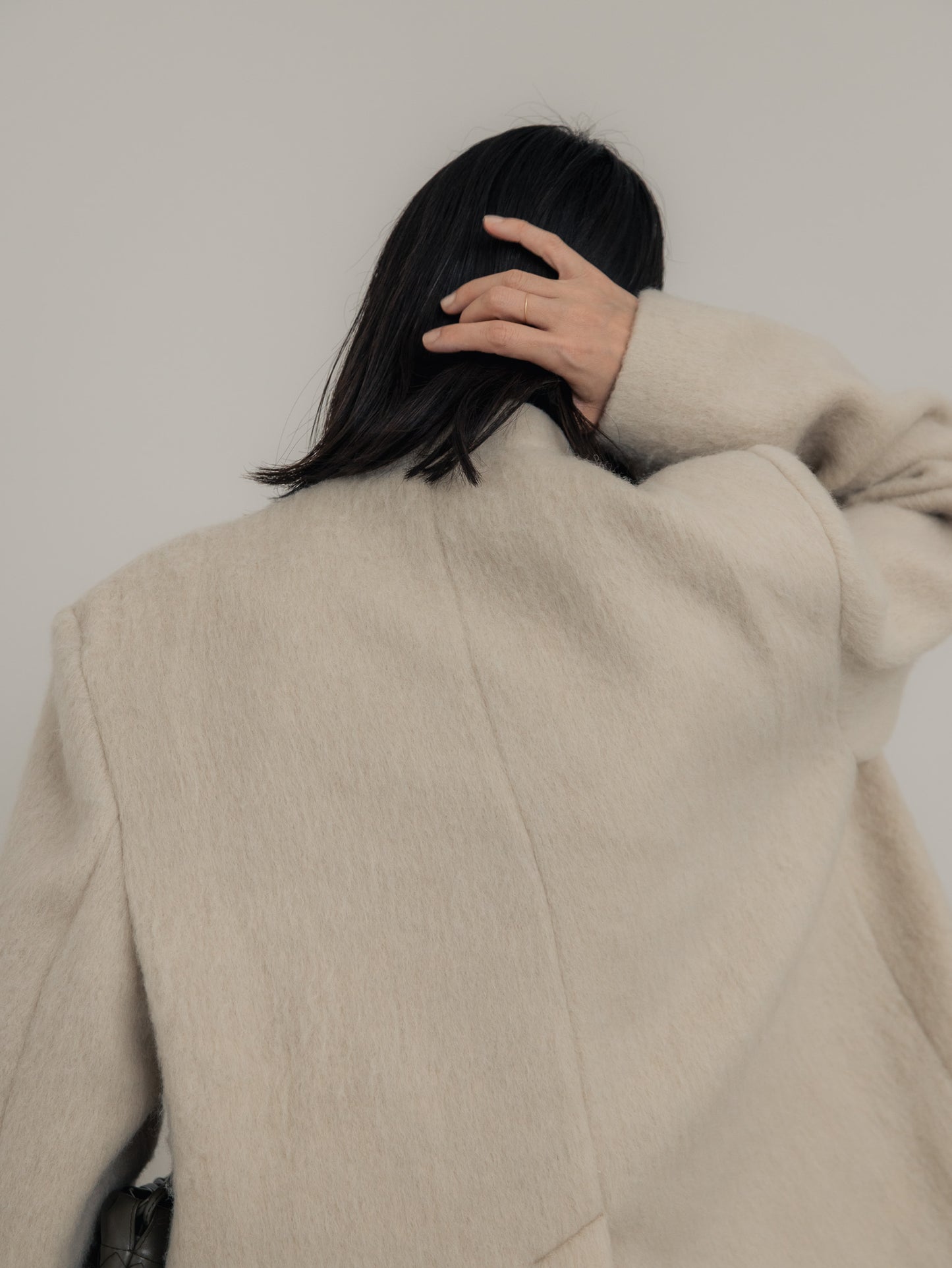 【pre order】shaggy  jacket coat - ivory