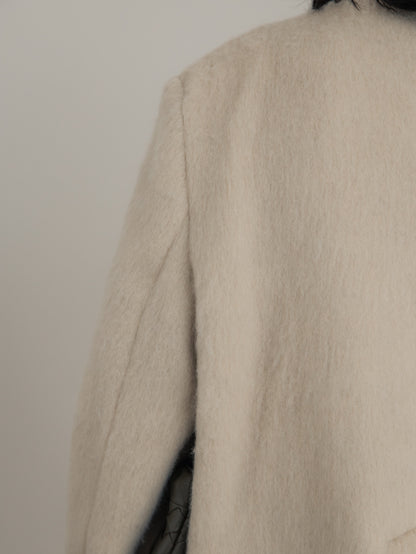 【pre order】shaggy  jacket coat - ivory