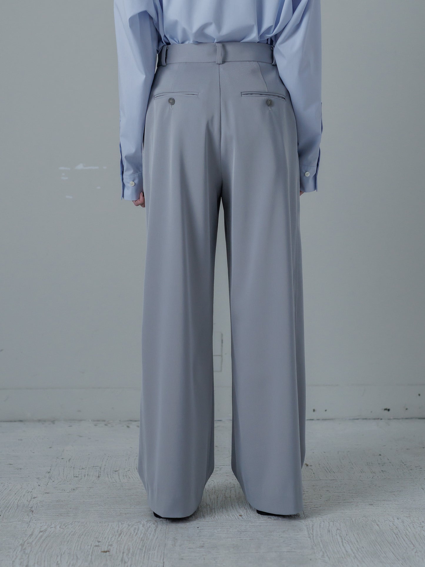 【pre order】relax slacks pants - sax