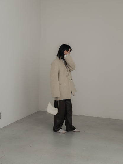 【pre order】leather pants - brown