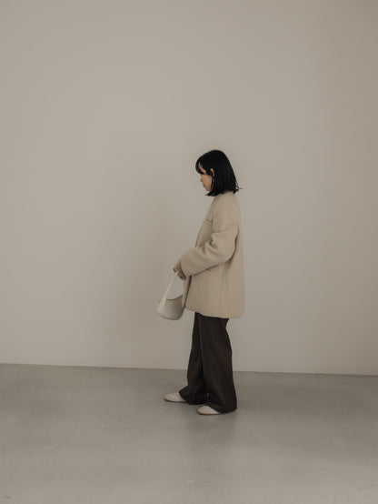 【pre order】leather pants - brown