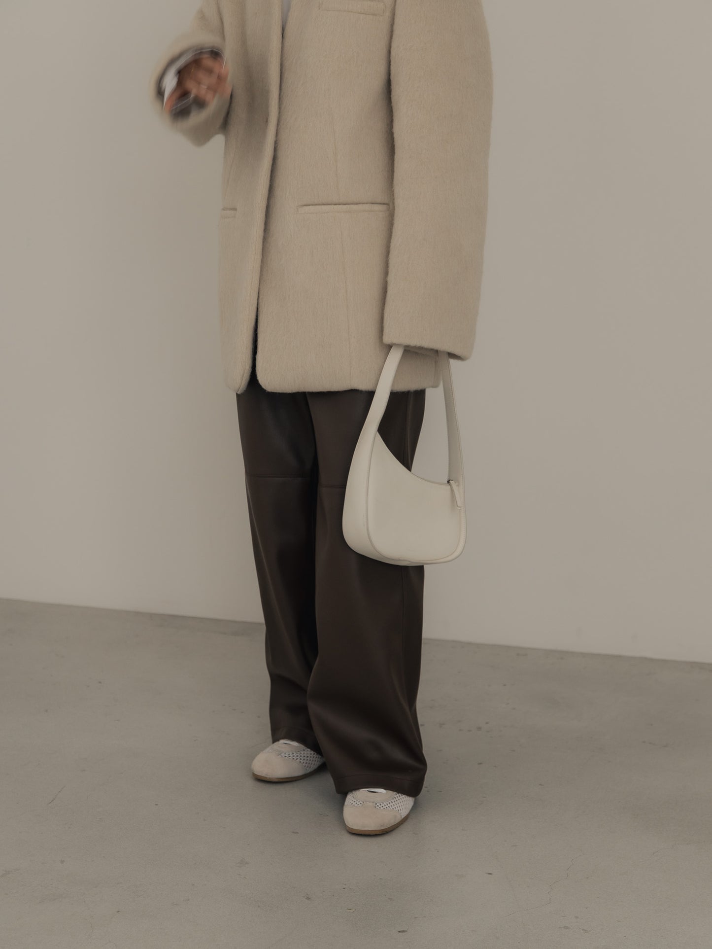 【pre order】leather pants - brown