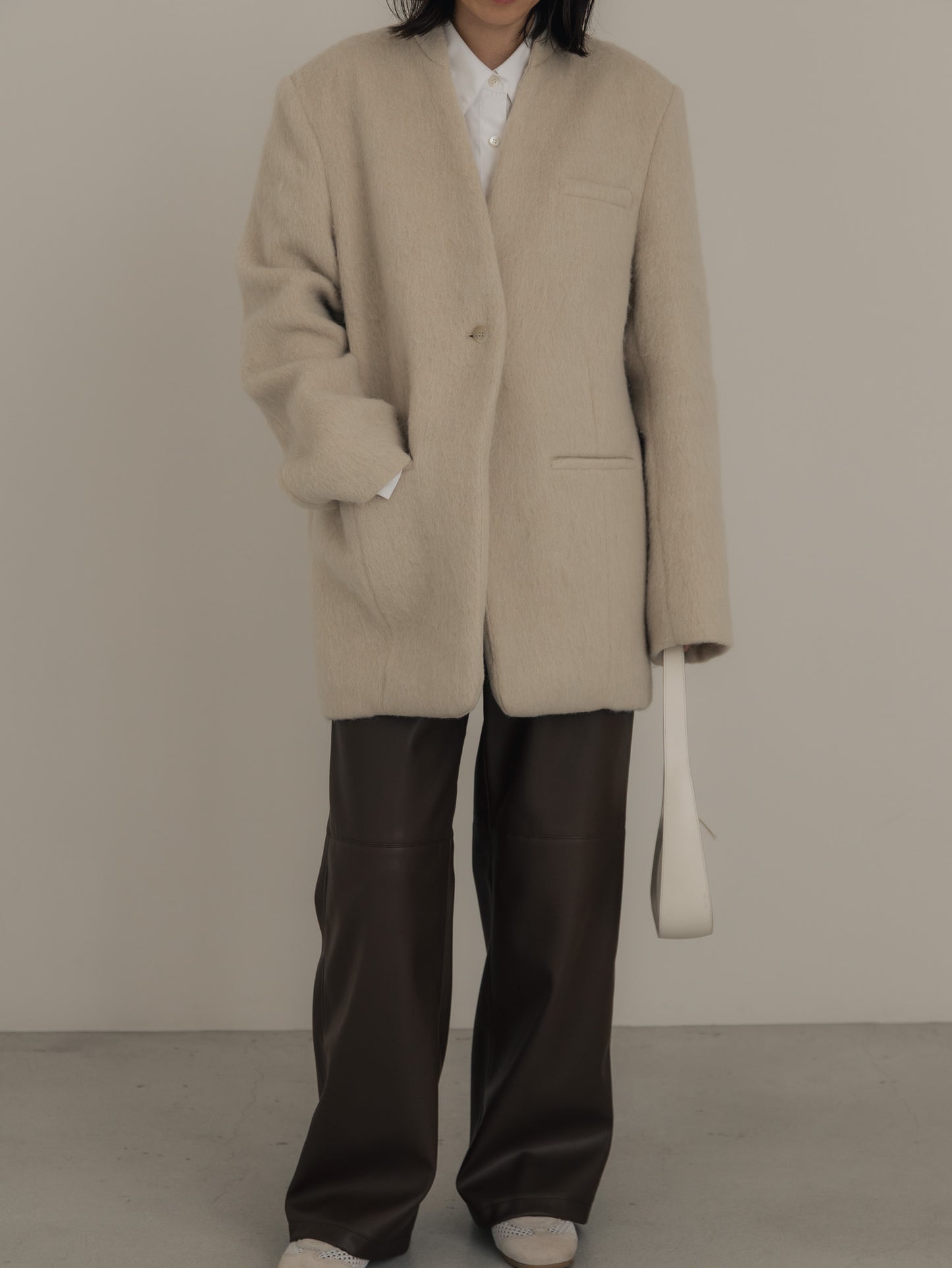 【pre order】leather pants - brown