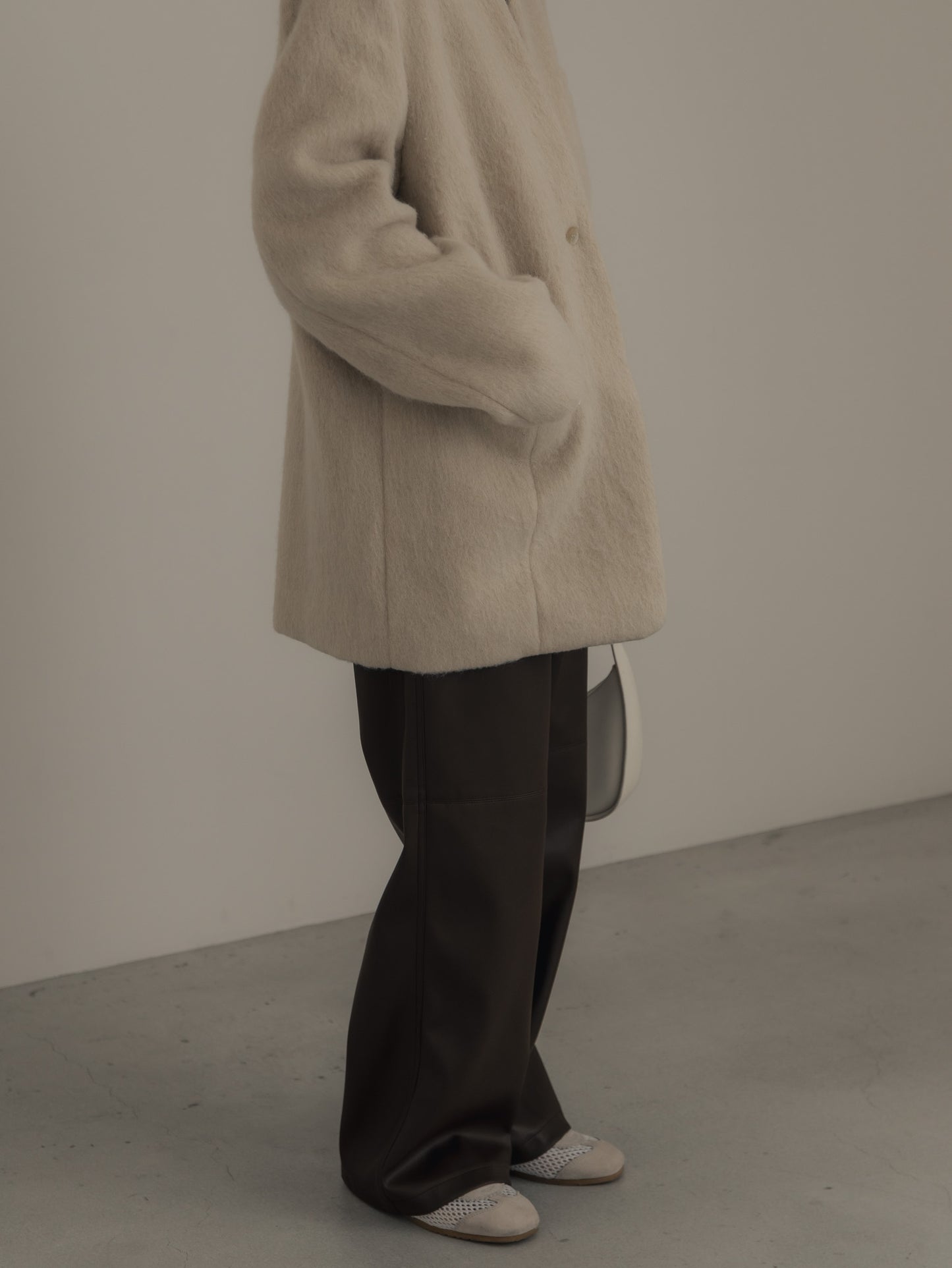 【pre order】leather pants - brown