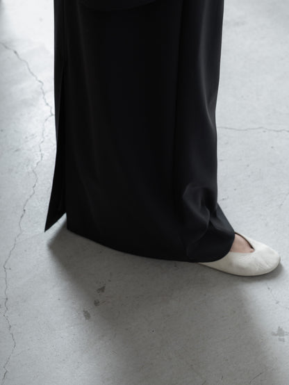 【pre order】tailored skirt (charcoal gray / black)
